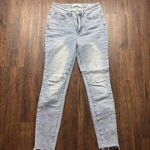 Judy Blue SkinnyFit Jeans JB88265 Light Wash Stars Embroidered Women’s Size 7/28